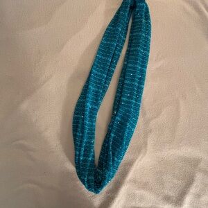 NWOT Teal and Black Knit Infinity Scarf